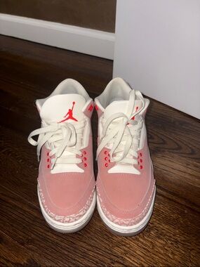 Jordan Pink and White Sneakers